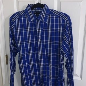 GAP Small Blue Plaid Button Down